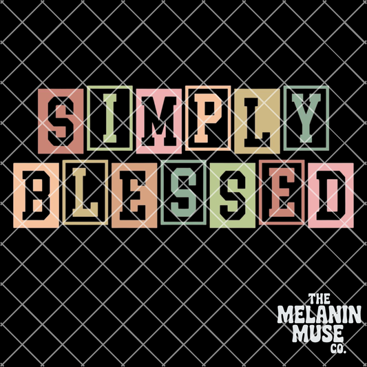 Simply Blessed PNG – Digital Download