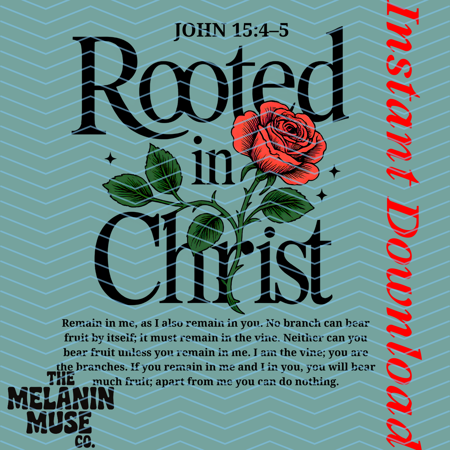 Rooted in Christ PNG Bundle – 9-Piece Faith-Based Digital Download for Christian Designs