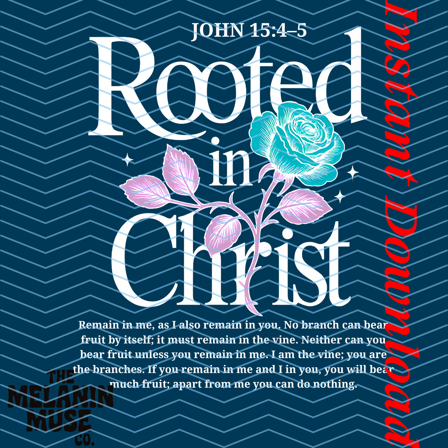 Rooted in Christ PNG Bundle – 9-Piece Faith-Based Digital Download for Christian Designs