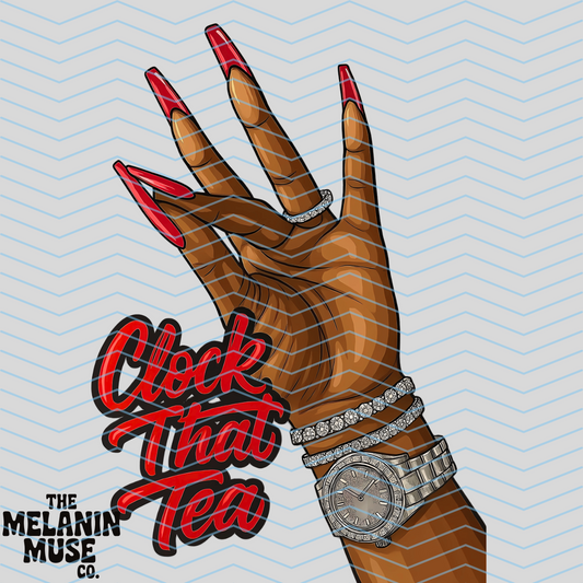 Clock That Tea PNG - Red