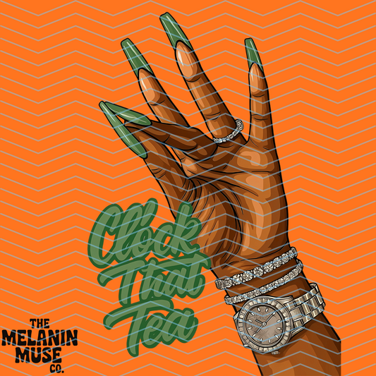 Clock That Tea PNG - Army Green