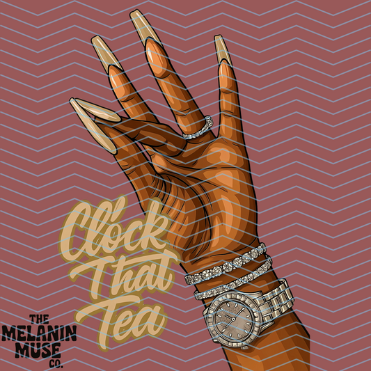 Clock That Tea PNG - Light Tan