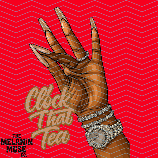 Clock That Tea PNG - Dark Tan