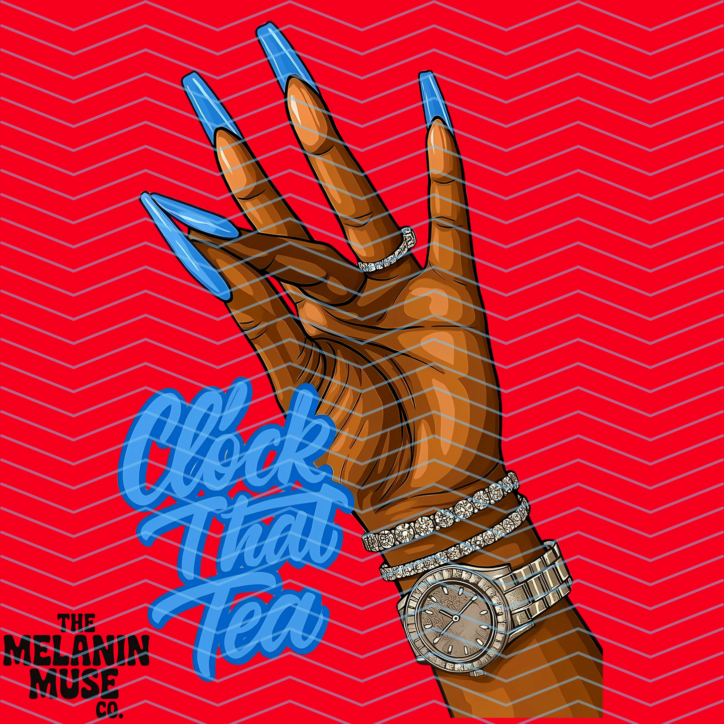 Clock That Tea DTF Transfer