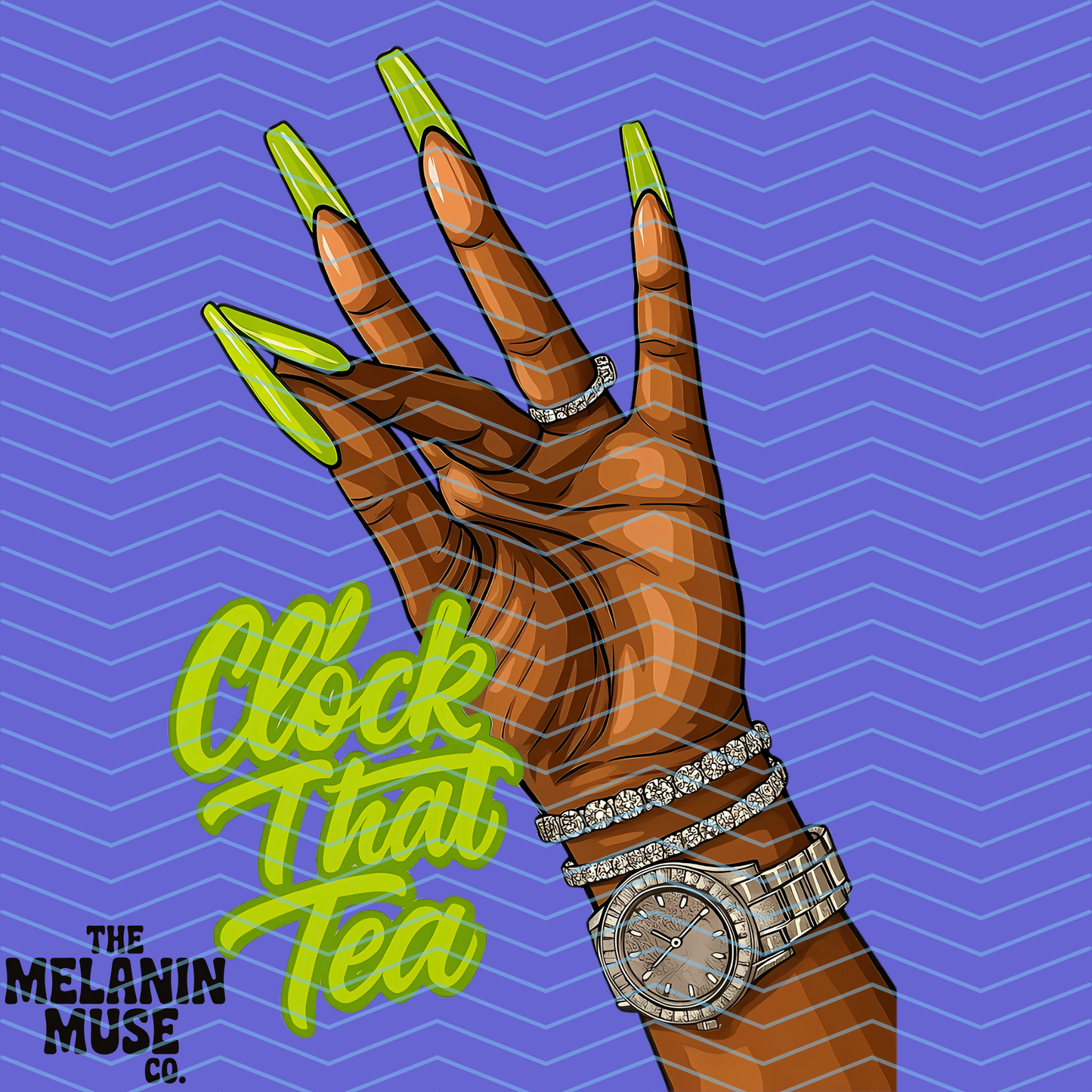 Clock That Tea DTF Transfer