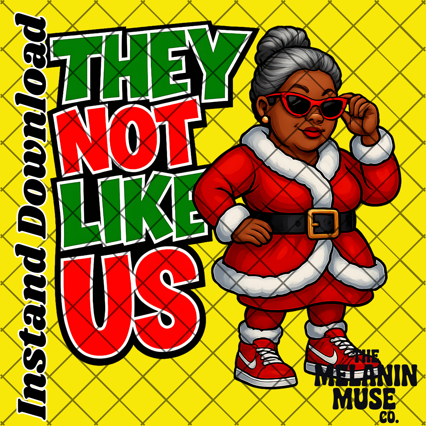 They Not Like Us Santa PNG