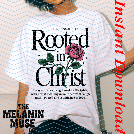 Rooted in Christ PNG Bundle – 9-Piece Faith-Based Digital Download for Christian Designs