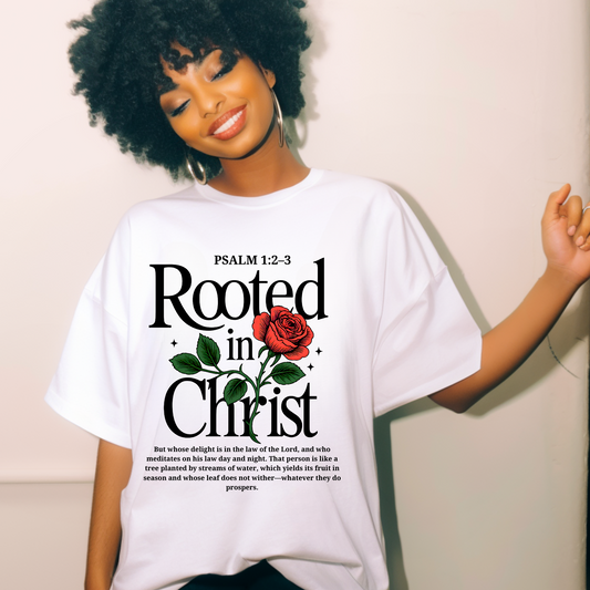 Rooted in Christ Tee | Psalm 1:2–3