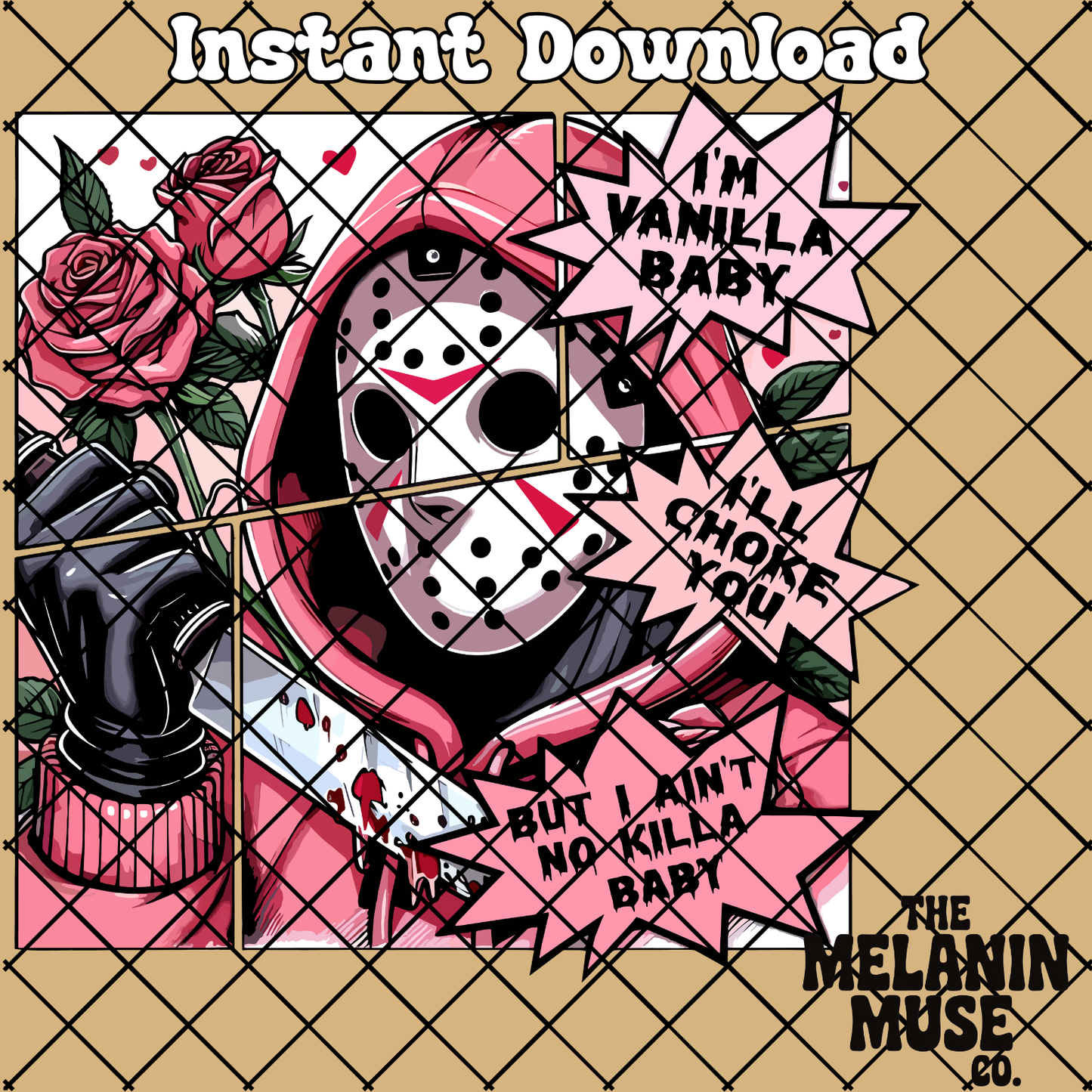 Jason Vanilla Baby Horror Meme PNG – Digital Download
