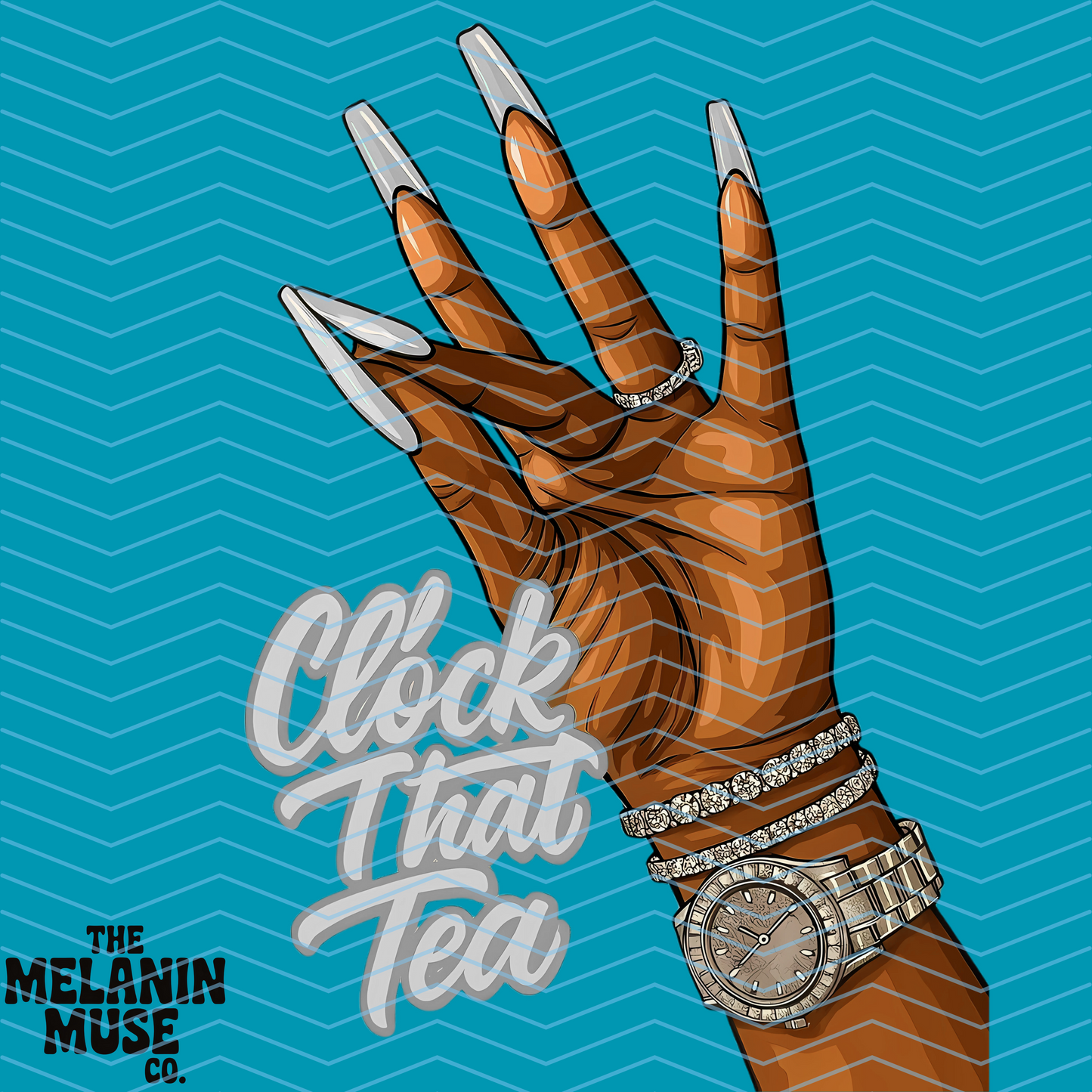 Clock That Tea DTF Transfer