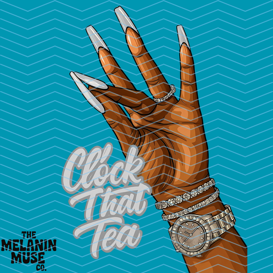 Clock That Tea PNG - White Grey Outline